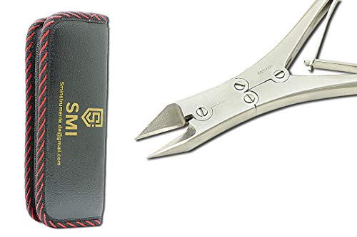 SMI - 6,1" Cortauñas para uñas encarnadas profesional tarea pesada Alicates de uñas de pedicura manicura, pinza de uñas para tus uñas de lujo acero inoxidable