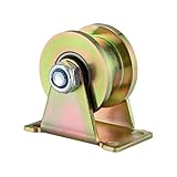 1PC 2 Groove Wheel H-Type Heavy Duty Rigid Caster for Square Tube Track Rolling Gate Industrial Machines(4pcs)