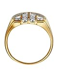 Ringkopfbreite ca. 17 mm Diemer Gold Herren Ring mit in und in und Brillant in H = Weiß