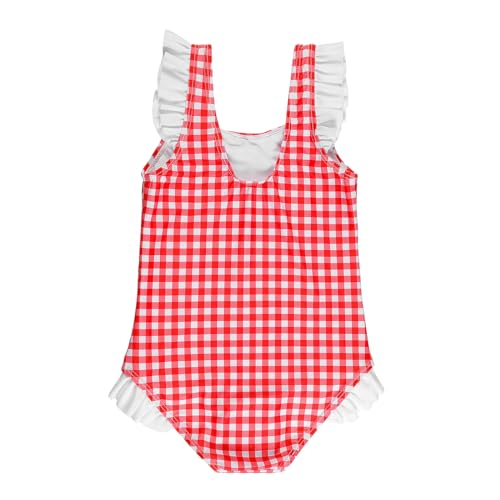 Image of LIZENS One Piece Swimsuit for Girls Swimwear with Ruffled Children Bathing Suit