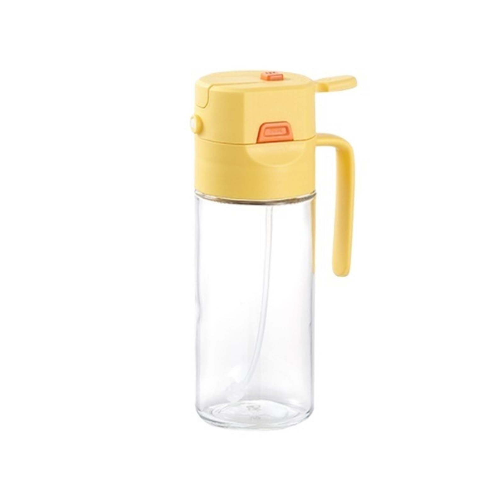 VHdryEDT Frying Oil Dispenser Liquids Home Glass 2 In 1 Olive Oil Dispenser For Air Fryer Salad BBQ Sprayer Countertop Bbq(Yellow)