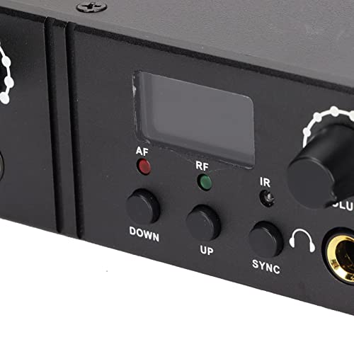 Sistema de monitor sem fio na orelha, verdadeiro sistema estéreo UHF IEM com 4 Bodypacks, 4 canais,