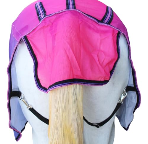 Image of 60 inch Horse Light Summer Spring Airflow Mesh Removable Neck Pink Ombre 73159