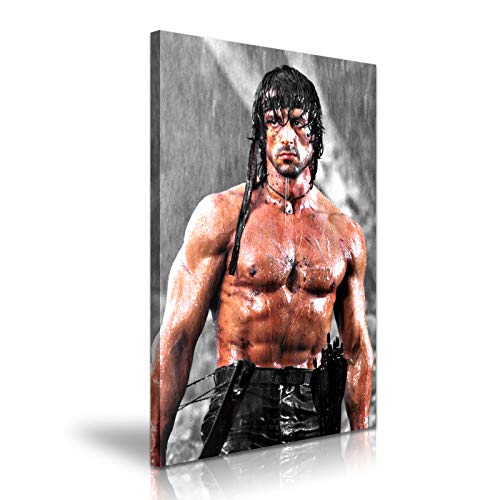 YES ART Póster de Rambo Sylvester Stallone, Lienzo para Pared, 50 cm x 76 cm