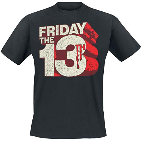 T-shirt Vendredi 13 noir idéal pour vos soirées cinéma horreur entre amis