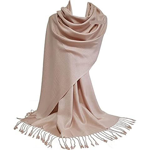 GFM® Pashmina Style Shawl Scarf - Nude Beige - (B9-CHMP) Cover