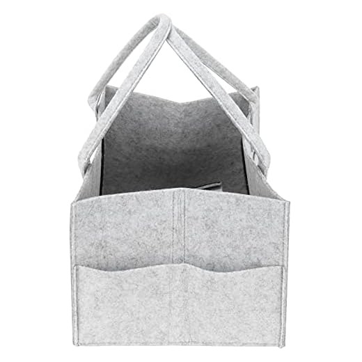 Little Baby Diaper Caddy Organizer Nursery Förvaringsfack för pojkar Flickor Bilarrangör med avtagbara insatser Baby Shower Presentkorg