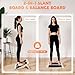 2-in-1 Professional Slant Board & Balance Board, Wooden Adjustable Incline Board Wobble Board Standing Desk Calf Stretcher for Squats Stretching Leg Knees Heel Ankle