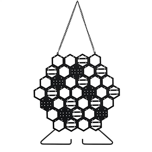 ハニカムイヤリング収納ラック壁掛けイヤリングディスプレイ金属ぶら下げジュエリー収納ボックスイヤリングに適しています