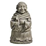 Medieval Friar Monk with Shovel Garden Figure