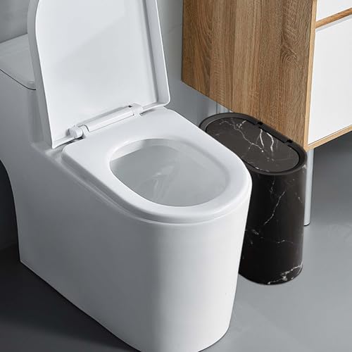 Cubo de basura de baño con tapa y diseño extraíble delgado para el hogar 2