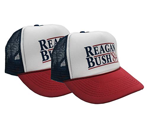 Promotion & Beyond P&B Reagan Bush 84 Campaign Adjustable Unisex Adult-one size Hat Cap (Set of 2)
