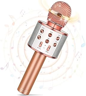 LETS gooarz Karaoke Wireless Microphone Bluetooth Handheld Microphones for Kids Boys Girls Learning Toys Speaker Karaoke Machine