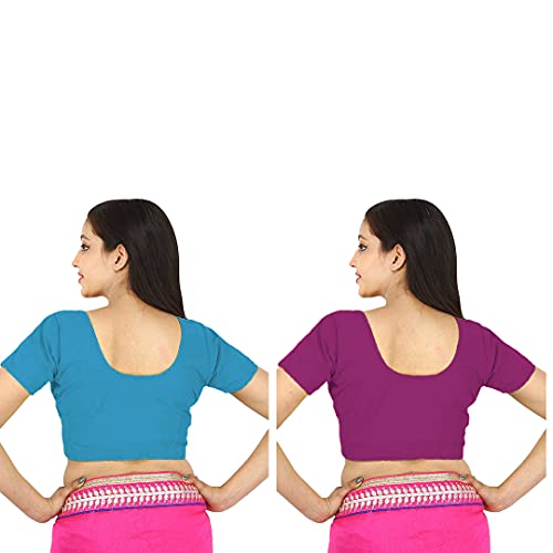 Image of Namita Women's Rubia Cotton Solid Half Sleeve Blouse