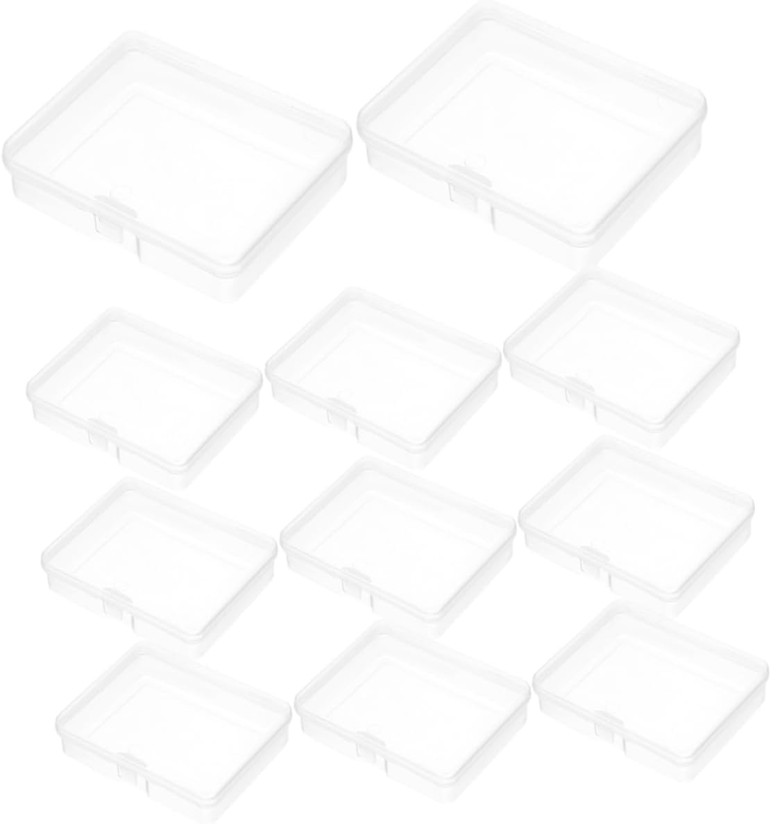 Veemoon 5sets 20pcs Boxes Storage Containers with Hinged Lid Bead Organizer Cases for Crafting Jewelry and Small Parts for Easy Visibility and Quick Access 20pcs*5