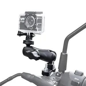 STHIRA Rotatable Aluminium Bike Mount for Action Camera Adjustable Angles Bike Camera Holder Screw Fixed Bike Camera Mount Universal Fit for GoPro/DJI, 19-33mm Handlebars, Durable Action Camera Mount