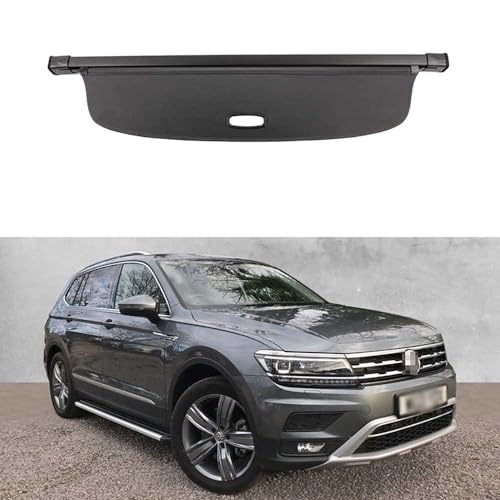 SEVOLY Voiture Arrière Coffre Rétractable Étagère pour Volkswagen VW Tiguan Allspace 2018 2019 2020 2021 2022, Cache-Bagages Couverture Cargaison Coffre Housse Protection Coffre