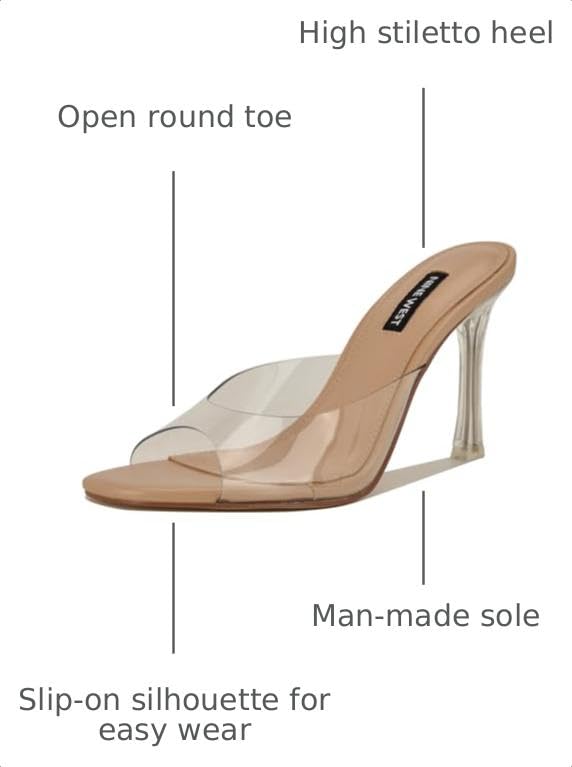 Nine West Women's Kisco Heeled Sandal, Clear 997, 11 by Nine West - Used condition - Image 3