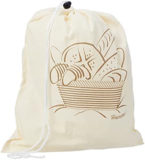 Metaltex Bread Bag 34x34cm, Natural fibers, White, 2.4 x 14.6 x 28 cm