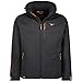 Produktbild Geographical Norway Taboo Men - Jacke Softshelljacke Herren Wasserdicht atmungsaktiv Kapuzen - Outdoor Mantel Windjacke Tactical - Wandern Ski Herbst Winter Frühling (Dunkelgrau XL)