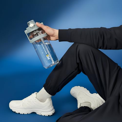 Image of MuscleBlaze Gym Gallon Water Bottle, Grey, 2L | Leakproof & BPA-Free