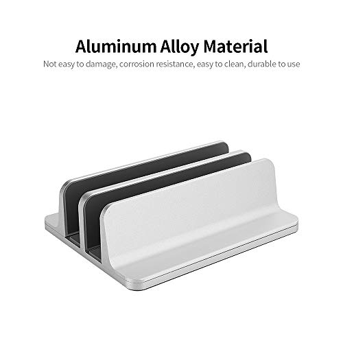 Suporte vertical Btuty para Laptop, Liga de alumínio, Ajustável, 2 lugares