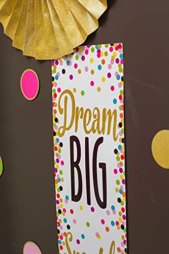 Image of Teacher Created Resources Confetti Dream Big, Sparkle More, Shine Bright Banner (TCR3915)