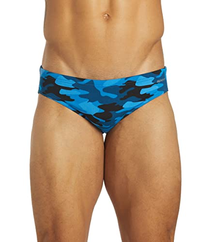 Sporti Hydrolast Men's Camo Water Polo Brief - Blue Multi - 34 #TOP4