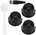 Capsula Caffè Riutilizzabile, XiXiRan 3 Pezzi Capsule per Caffè Ricaricabili, Filtro per Capsule Caffè, Capsule Ricaricabili Compatibili Dolce Gusto(1 Cucchiai di Caffè,1 Spazzole)(Nero)