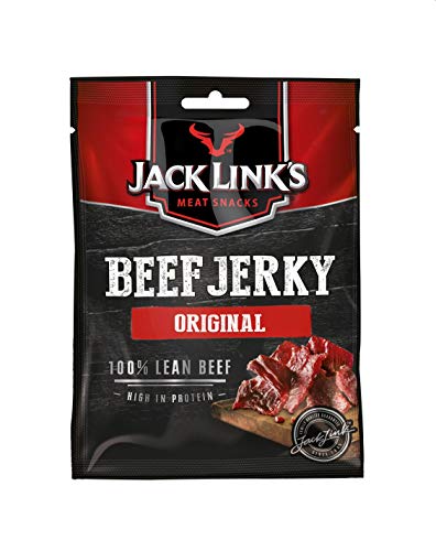 Jack Links Beef Jerky Original - 3er Pack (3 x 70 g) - Proteinreiches Trockenfleisch vom Rind - Getrocknetes High Protein Dörrfleisch Cover