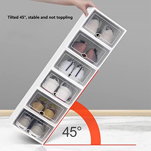 Boîte à chaussures empilable transparente pour éviter la poussière sur vos baskets