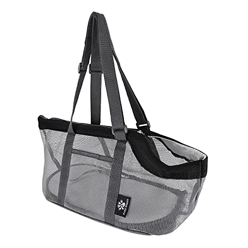 Tragetasche Welpen Kleine Hunde Katze Schultertasche Handtasche Mesh Atmungsaktiv Transporttasche Faltbar Hundetasche Katzentasche Sommer Frühling Haustier Tragebeutel für Outdoor Reise Spaziergang