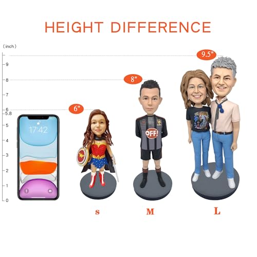Custom Bobblehead Figurine for Bride and Groom Wedding Cake Topper Engagement Present Personalized Special Anniversary Gift for Parents