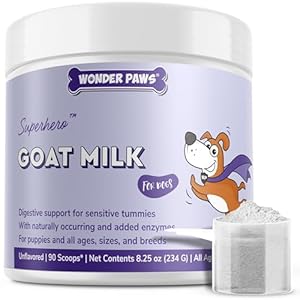 Premium Goat Milk Powder for Dogs –- Goat Milk for Dogs to Support Digestion, Immune Health & Allergies – Goat’s Milk with Probiotics for Dogs of All Ages, Sizes & Breeds – 8.25 oz Premium Goat Milk Powder for Dogs–Goat Milk for Dogs to Support Digestion Immune Health Allergies–Goats Milk with Probiotics for Dogs of All Ages Sizes Breeds–825 oz