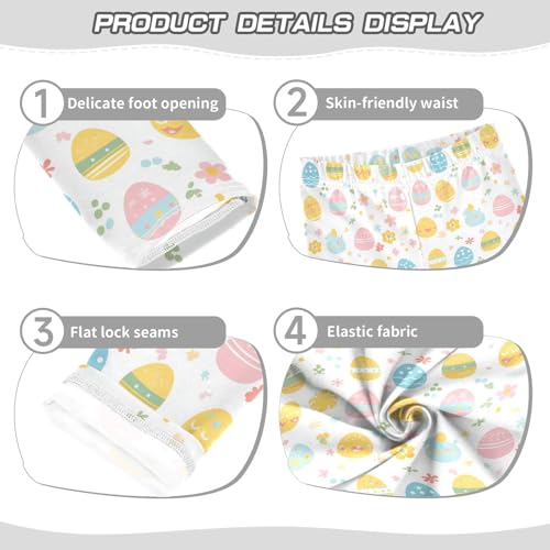 KLL Seamless Pattern Easter Eggs Girls Active Leggings Stretchy High Waisted Dance Pants Exercise3