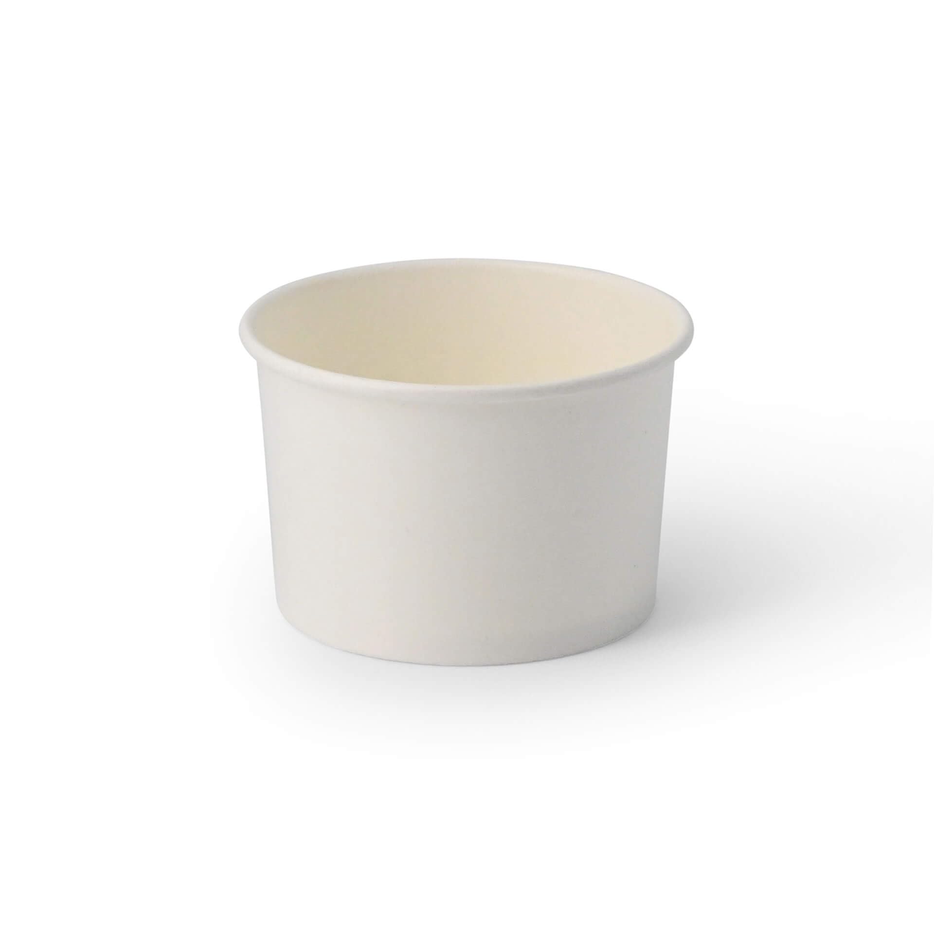 BIOZOYG 50 piezas Cuencos para helado de cartón 200 ml blanco - vasos desechables sin plástico y reciclable - cuenco de postre para llevar