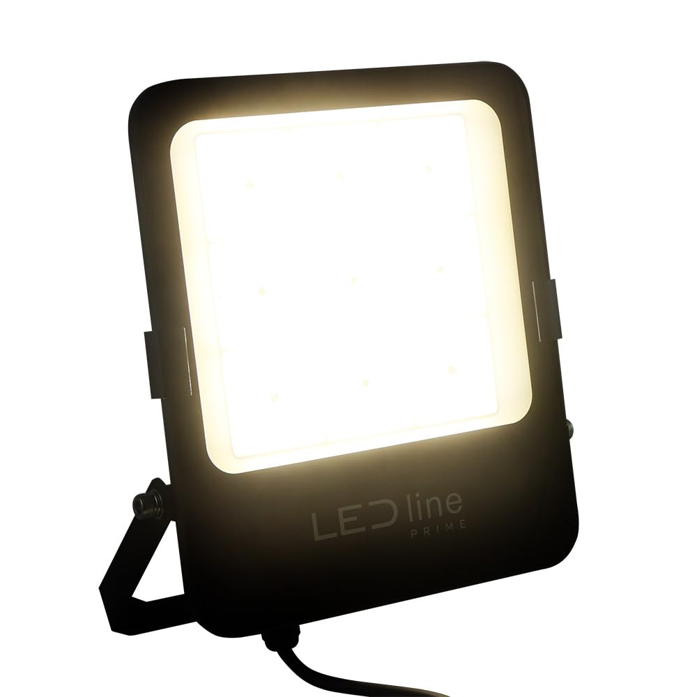 LED line PRIME Foco LED para exteriores, color negro, IP66, 100 W, 14000 lm, CCT, 3000 K, 4000 K, 5000 K, 120°