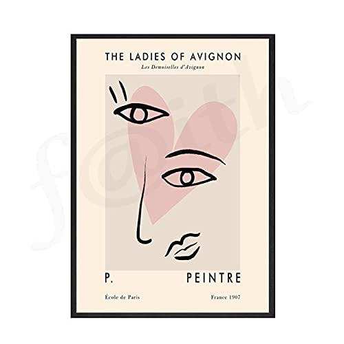 Pintura en lienzo de líneas abstractas, pack de 3 pósters nórdicos de 20x30 cm sin marco 3