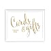 Andaz Press Wedding Party Signs, Glam Gold Glitter Print, 8.5-inch x 11-inch, Cards and Gifts Thank You, 1-Pack