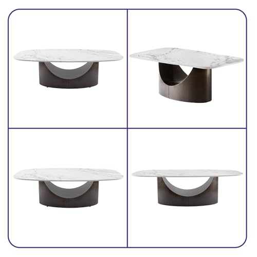 Image of Wakefit Center Table | 1 Yr Warranty | Coffee Table for Living Room Wooden, Tea Table for Living Room Wooden, Sofa Table, Free Installation from Brand, Modern Multi-Functional & Wobble-Free(Colmbian)