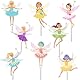 24 Stück Tortendeko Fee Muffin Torten deko Feen Glitzer Elfe Cupcake Topper Elfen Kuchendekoration für Kinder Geburtstags Party, Nachmittagstee