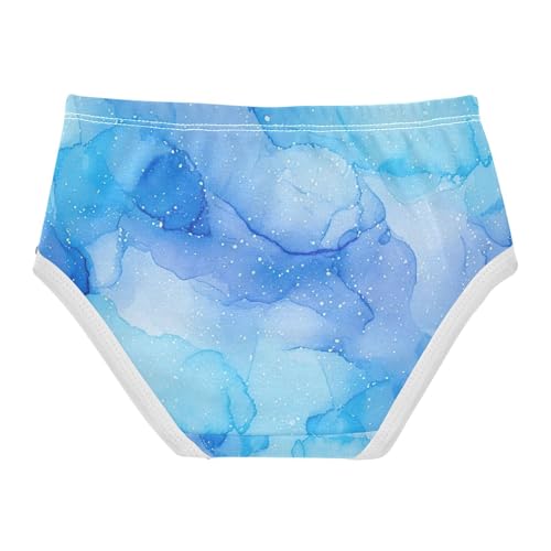 Panties for Girls, Blue Watercolor Gradients Toddler Girl Briefs, Girls' Cotton Brief Underwear, 2T–8 Years2