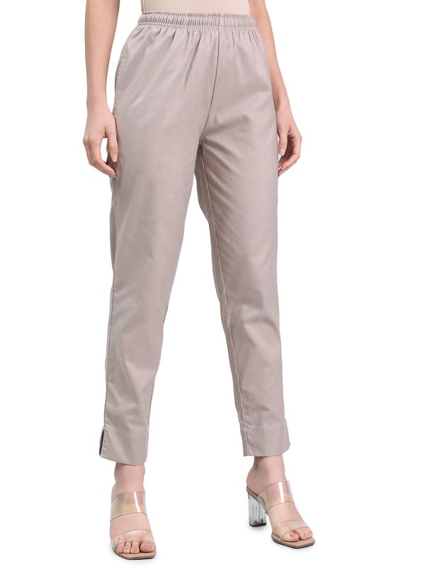 Linen Pencil Pant Full Length for Women| Breathable, Mid Rise-image-14