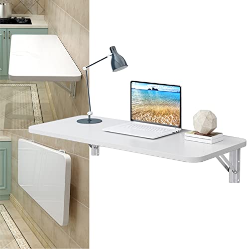 壁掛け折りたたみテーブル 奥行30・40・50×幅60?120cm 木製 Wall Folding Table サイドテーブル 折りたたみ L字型 ステンレス製 棚受け 金具 省スペース 安定性と耐久性 DIY 収納 キッチン&ダイニングテーブル、壁掛け