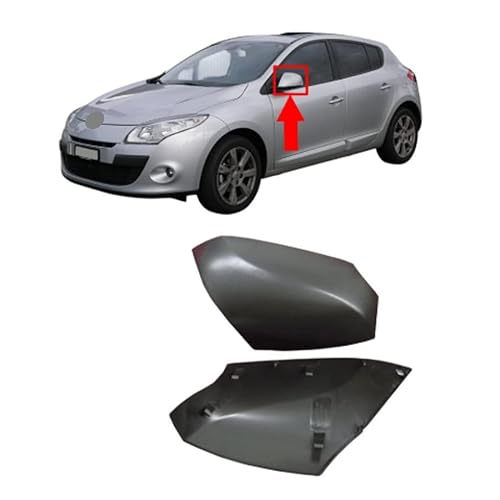 appRUN Wing mirror replacement cover for Renault Megane MK3 963740063R (Left, One Size)