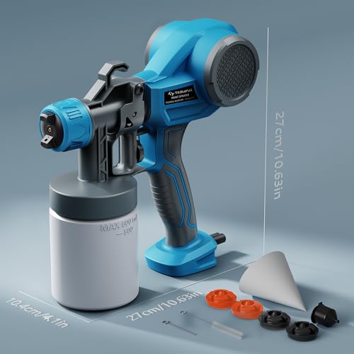 TILSWALL Lightweight Electric HVLP Paint Sprayer, 4 Nozzles, Easy Clean, Ideal for House & DIY Projects
