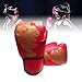 Aymzbd Boxing Training Gloves Half Finger Sturdy Heavy Bag Gloves Fight Training Mitts for Arts Kickboxing Fitness Adults, Kids red