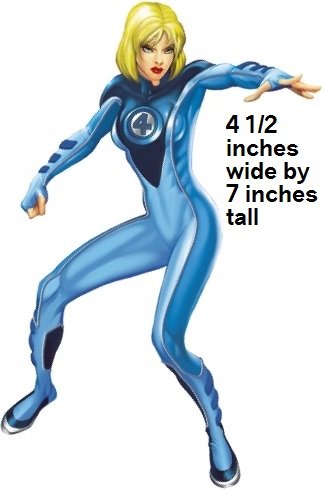 Vinilo decorativo Marvel Invisible Woman 4 x 7 pulgadas miniatura 2