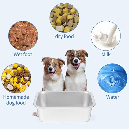 Stainless Steel Dog Water Bowl: 1.25 Gallons Metal Pet Water & Food Bowl No Spilling - High Capacity Dog Bowls for Medium, Larges, X-Large Dogs - Image 5