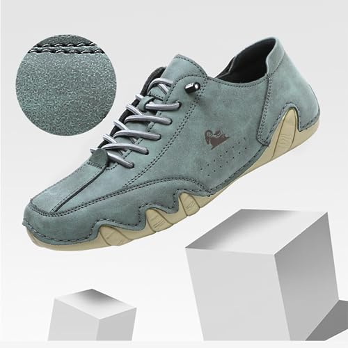 Man Handmade Shoes,Casual Shoes Slip On Flat Boat Shoes Low Top Men's Sneakers Non-Slip Breathable Men's Boots2